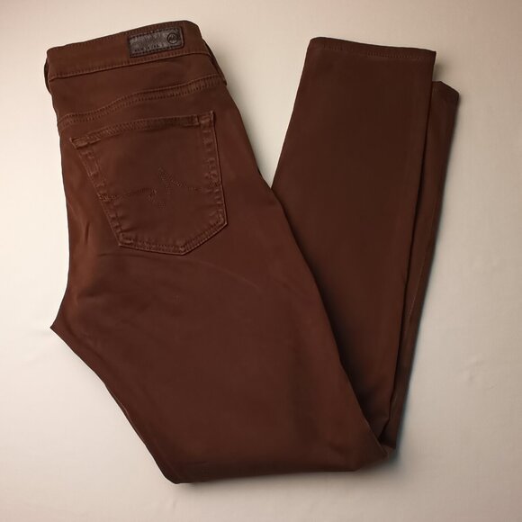 Adriano Goldschmied Jeans Size 26/4 The Stevie Ankle Petite Slim Straight Brown - Picture 1 of 10